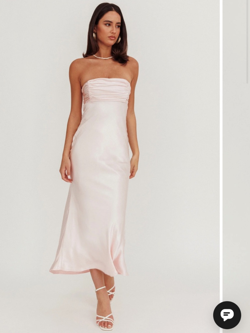 Selfie Leslie Moon Song Strapless Laced Back in Blush